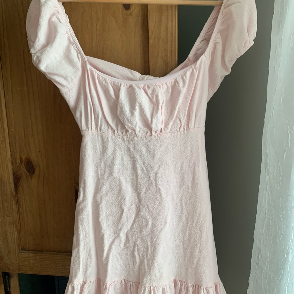 Baby Pink Milkmaid Dress